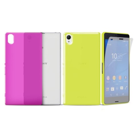 PURO Ultra Slim "0.3" Cover MFX - Zestaw etui + folia na ekran Xperia M4 AQUA (półprzezroczysty) PURO Ultra Slim "0.3" Cover MFX - Zestaw etui + folia na ekran Xperia M4 AQUA (półprzezroczysty)