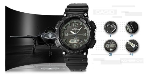 CASIO Zegarek Męski CASIO SOLAR AQ-S810W-1A2VDF CASIO Zegarek Męski CASIO SOLAR AQ-S810W-1A2VDF