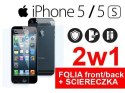 4kom.pl Folia ochronna iPhone 5/5s + ściereczka