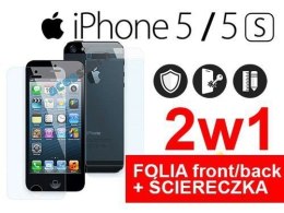 4kom.pl Folia ochronna iPhone 5/5s + ściereczka