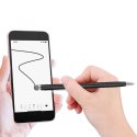4kom.pl Rysik pojemnościowy z długopisem długopis 2w1 do ekranów smartfonów tabletów precyzyjny czarny