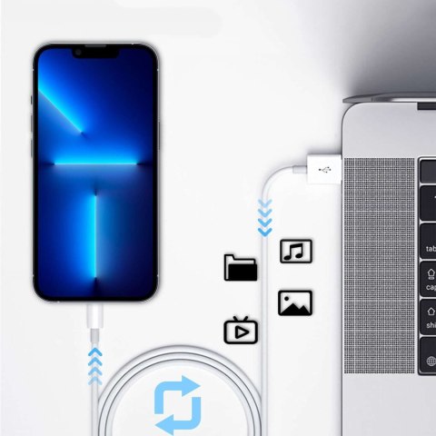 Apple Oryginalny kabel Apple MD818ZM/A Lightning do USB 1 metr Cable biały Apple Oryginalny kabel Apple MD818ZM/A Lightning do USB 1 metr Cable biały