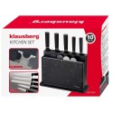 KLAUSBERG ZESTAW NOŻY I DESEK KUCHENNYCH W STOJAKU KLAUSBERG KB-7834