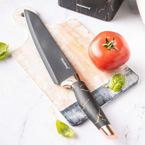 KLAUSBERG ZESTAW NOŻY KUCHENNYCH W STOJAKU Z OSTRZAŁKĄ KLAUSBERG KB-7770 KLAUSBERG ZESTAW NOŻY KUCHENNYCH W STOJAKU Z OSTRZAŁKĄ KLAUSBERG KB-7770