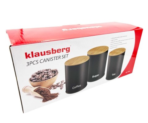 KLAUSBERG ZESTAW POJEMNIKÓW KUCHENNYCH KLAUSBERG KB-7490 KLAUSBERG ZESTAW POJEMNIKÓW KUCHENNYCH KLAUSBERG KB-7490