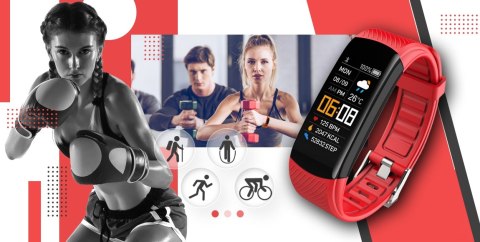 Giewont Smartband Giewont Fit&GO Duo GW200-1 - Black + Pasek Alert Red Giewont Smartband Giewont Fit&GO Duo GW200-1 - Black + Pasek Alert Red