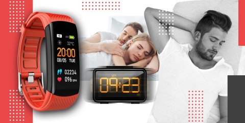 Giewont Smartband Giewont Fit&GO Duo GW200-1 - Black + Pasek Alert Red Giewont Smartband Giewont Fit&GO Duo GW200-1 - Black + Pasek Alert Red