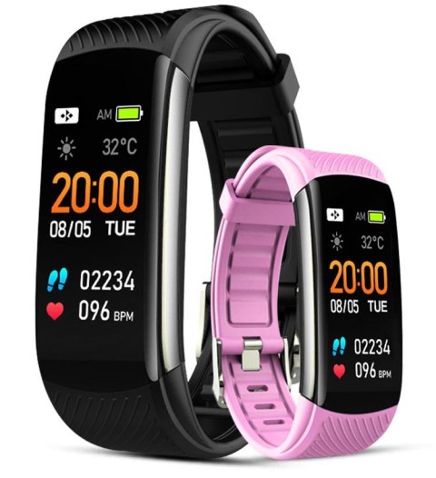 Giewont Smartband Giewont Fit&GO Duo GW200-4 - Black + Pasek Think Pink Giewont Smartband Giewont Fit&GO Duo GW200-4 - Black + Pasek Think Pink