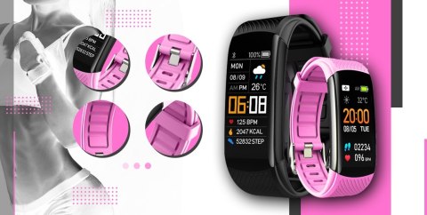 Giewont Smartband Giewont Fit&GO Duo GW200-4 - Black + Pasek Think Pink Giewont Smartband Giewont Fit&GO Duo GW200-4 - Black + Pasek Think Pink