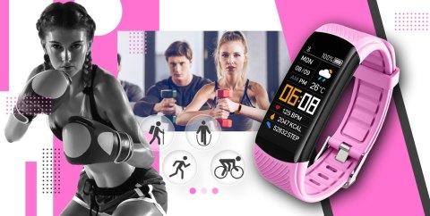 Giewont Smartband Giewont Fit&GO Duo GW200-4 - Black + Pasek Think Pink Giewont Smartband Giewont Fit&GO Duo GW200-4 - Black + Pasek Think Pink