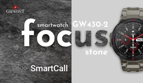 Giewont Smartwatch Giewont Focus SmartCall GW430-2 - Stone Giewont Smartwatch Giewont Focus SmartCall GW430-2 - Stone