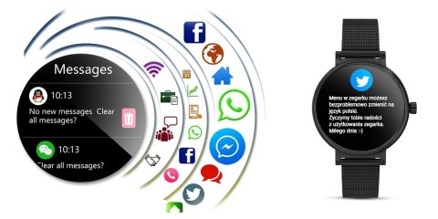 RUBICON Zegarek Damski RUBICON SMARTWATCH RNBE64-3 BLACK RUBICON Zegarek Damski RUBICON SMARTWATCH RNBE64-3 BLACK