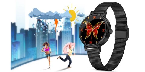RUBICON Zegarek Damski RUBICON SMARTWATCH RNBE64-3 BLACK RUBICON Zegarek Damski RUBICON SMARTWATCH RNBE64-3 BLACK