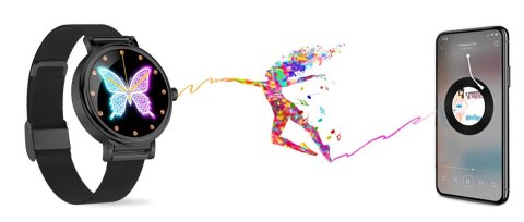 RUBICON Zegarek Damski RUBICON SMARTWATCH RNBE64-3 BLACK RUBICON Zegarek Damski RUBICON SMARTWATCH RNBE64-3 BLACK