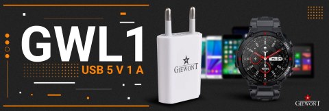 Giewont ŁADOWARKA do Smartwatch GIEWONT POWER ON USB 5V 1A GWL1 Uniwersalna Giewont ŁADOWARKA do Smartwatch GIEWONT POWER ON USB 5V 1A GWL1 Uniwersalna