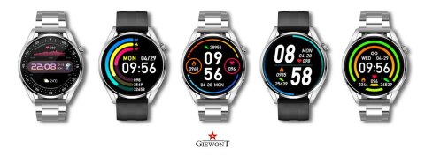 Giewont Smartwatch Giewont Vertex SmartCall GW450-4 Silver/Carbon Silikon Giewont Smartwatch Giewont Vertex SmartCall GW450-4 Silver/Carbon Silikon