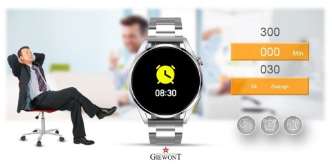 Giewont Smartwatch Giewont Vertex SmartCall GW450-4 Silver/Carbon Silikon Giewont Smartwatch Giewont Vertex SmartCall GW450-4 Silver/Carbon Silikon