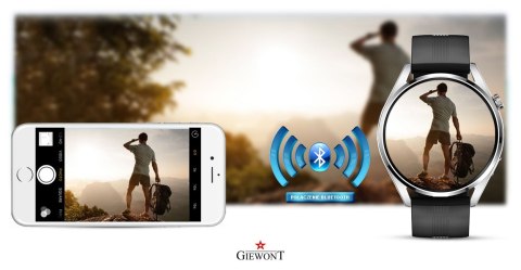 Giewont Smartwatch Giewont Vertex SmartCall GW450-4 Silver/Carbon Silikon Giewont Smartwatch Giewont Vertex SmartCall GW450-4 Silver/Carbon Silikon