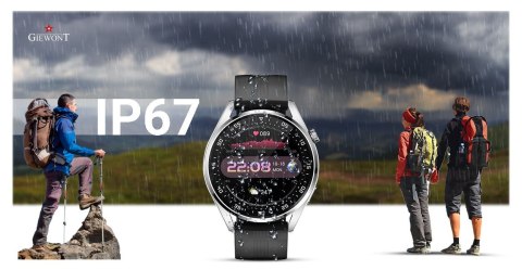 Giewont Smartwatch Giewont Vertex SmartCall GW450-4 Silver/Carbon Silikon Giewont Smartwatch Giewont Vertex SmartCall GW450-4 Silver/Carbon Silikon