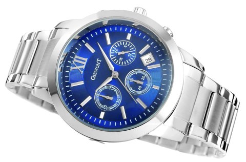 Giewont Zegarek Męski Giewont Apex Chrono GW6480-2 Chronograf Silver/Blue Giewont Zegarek Męski Giewont Apex Chrono GW6480-2 Chronograf Silver/Blue
