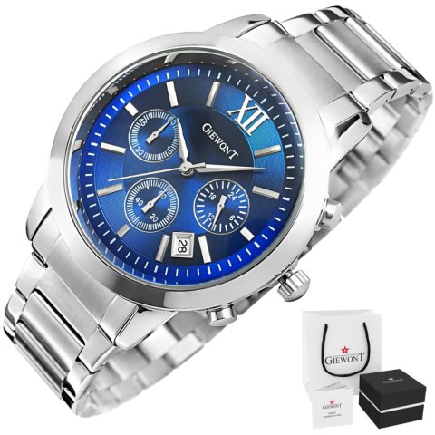 Giewont Zegarek Męski Giewont Apex Chrono GW6480-2 Chronograf Silver/Blue Giewont Zegarek Męski Giewont Apex Chrono GW6480-2 Chronograf Silver/Blue