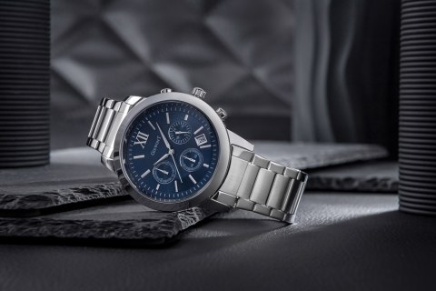 Giewont Zegarek Męski Giewont Apex Chrono GW6480-2 Chronograf Silver/Blue Giewont Zegarek Męski Giewont Apex Chrono GW6480-2 Chronograf Silver/Blue