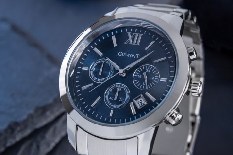 Giewont Zegarek Męski Giewont Apex Chrono GW6480-2 Chronograf Silver/Blue Giewont Zegarek Męski Giewont Apex Chrono GW6480-2 Chronograf Silver/Blue