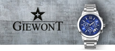 Giewont Zegarek Męski Giewont Apex Chrono GW6480-2 Chronograf Silver/Blue Giewont Zegarek Męski Giewont Apex Chrono GW6480-2 Chronograf Silver/Blue