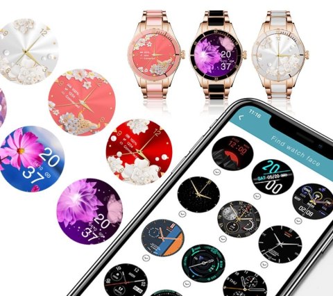 RUBICON Smartwatch Damski Rubicon RNCE82 Różowy RUBICON Smartwatch Damski Rubicon RNCE82 Różowy