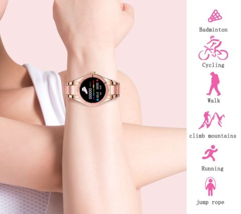 RUBICON Smartwatch Damski Rubicon RNCE82 Różowy RUBICON Smartwatch Damski Rubicon RNCE82 Różowy