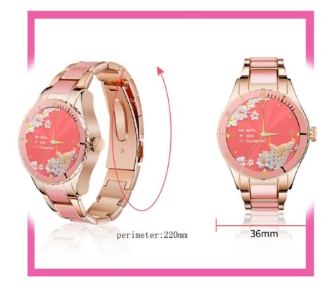 RUBICON Smartwatch Damski Rubicon RNCE82 Różowy RUBICON Smartwatch Damski Rubicon RNCE82 Różowy