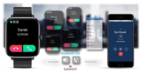 Giewont Smartwatch Giewont Dynamic SmartCall GW230-2 - Carbon/Carbon Giewont Smartwatch Giewont Dynamic SmartCall GW230-2 - Carbon/Carbon