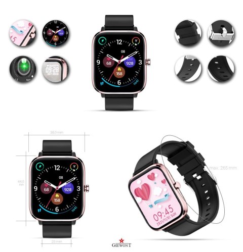 Giewont Smartwatch Giewont Dynamic SmartCall GW230-3 - Rose Gold/Black Effect Giewont Smartwatch Giewont Dynamic SmartCall GW230-3 - Rose Gold/Black Effect