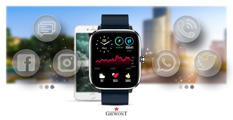 Giewont Smartwatch Giewont Dynamic SmartCall GW230-4 - Silver/Deep Ocean Giewont Smartwatch Giewont Dynamic SmartCall GW230-4 - Silver/Deep Ocean