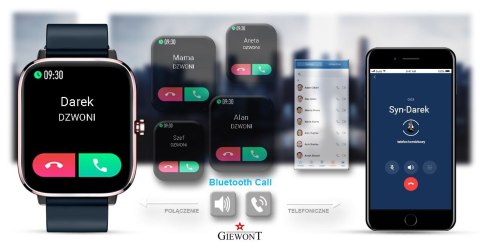 Giewont Smartwatch Giewont Dynamic SmartCall GW230-5 - RoseGold/Deep Ocean Giewont Smartwatch Giewont Dynamic SmartCall GW230-5 - RoseGold/Deep Ocean