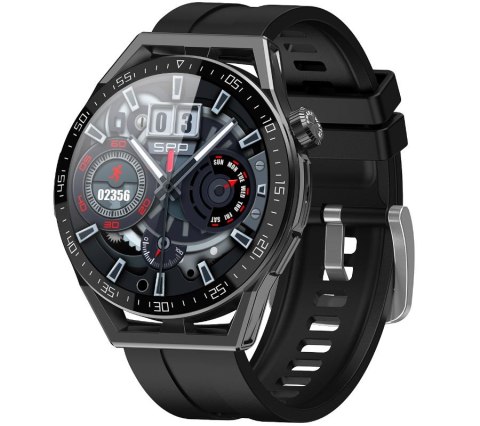 RUBICON Smartwatch Rubicon RNCE88-1 Czarny- Czarny Pasek Silikonowy + Czarny Pasek Skórzany RUBICON Smartwatch Rubicon RNCE88-1 Czarny- Czarny Pasek Silikonowy + Czarny Pasek Skórzany