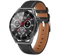 RUBICON Smartwatch Rubicon RNCE88-1 Czarny- Czarny Pasek Silikonowy + Czarny Pasek Skórzany