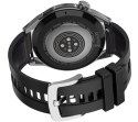 RUBICON Smartwatch Rubicon RNCE88-1 Czarny- Czarny Pasek Silikonowy + Czarny Pasek Skórzany