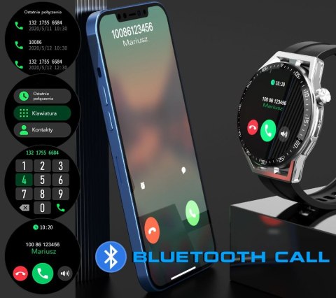 RUBICON Smartwatch Rubicon RNCE88-1 Czarny- Czarny Pasek Silikonowy + Czarny Pasek Skórzany RUBICON Smartwatch Rubicon RNCE88-1 Czarny- Czarny Pasek Silikonowy + Czarny Pasek Skórzany