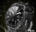 RUBICON Smartwatch Rubicon RNCE88-1 Czarny- Czarny Pasek Silikonowy + Czarny Pasek Skórzany