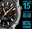 RUBICON Smartwatch Rubicon RNCE99-2 Czarno-Czarny + Czarny Pasek Silikonowy