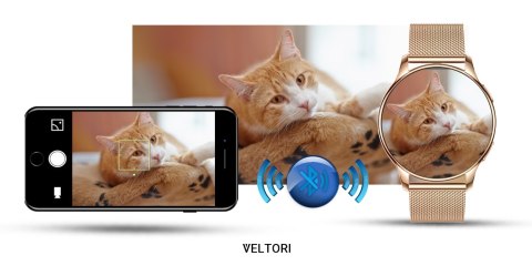 VELTORI Smartwatch Damski Veltori VT300-1 Złota Bransoleta VELTORI Smartwatch Damski Veltori VT300-1 Złota Bransoleta