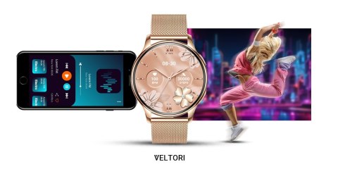 VELTORI Smartwatch Damski Veltori VT300-1 Złota Bransoleta VELTORI Smartwatch Damski Veltori VT300-1 Złota Bransoleta