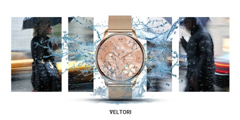VELTORI Smartwatch Damski Veltori VT300-1 Złota Bransoleta VELTORI Smartwatch Damski Veltori VT300-1 Złota Bransoleta