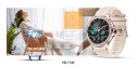 VELTORI Smartwatch Damski Veltori VT320-1 Złota Bransoleta + Różowy Pasek Silikonowy