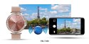 VELTORI Smartwatch Damski Veltori VT320-1 Złota Bransoleta + Różowy Pasek Silikonowy