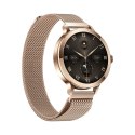 VELTORI Smartwatch Damski Veltori VT340-1 Złota Bransoleta + Różowy Pasek Silikonowy
