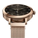VELTORI Smartwatch Damski Veltori VT340-1 Złota Bransoleta + Różowy Pasek Silikonowy