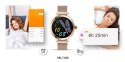 VELTORI Smartwatch Damski Veltori VT340-1 Złota Bransoleta + Różowy Pasek Silikonowy