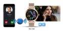 VELTORI Smartwatch Damski Veltori VT340-1 Złota Bransoleta + Różowy Pasek Silikonowy